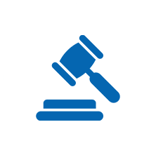 Criminal Defense icon with gavel