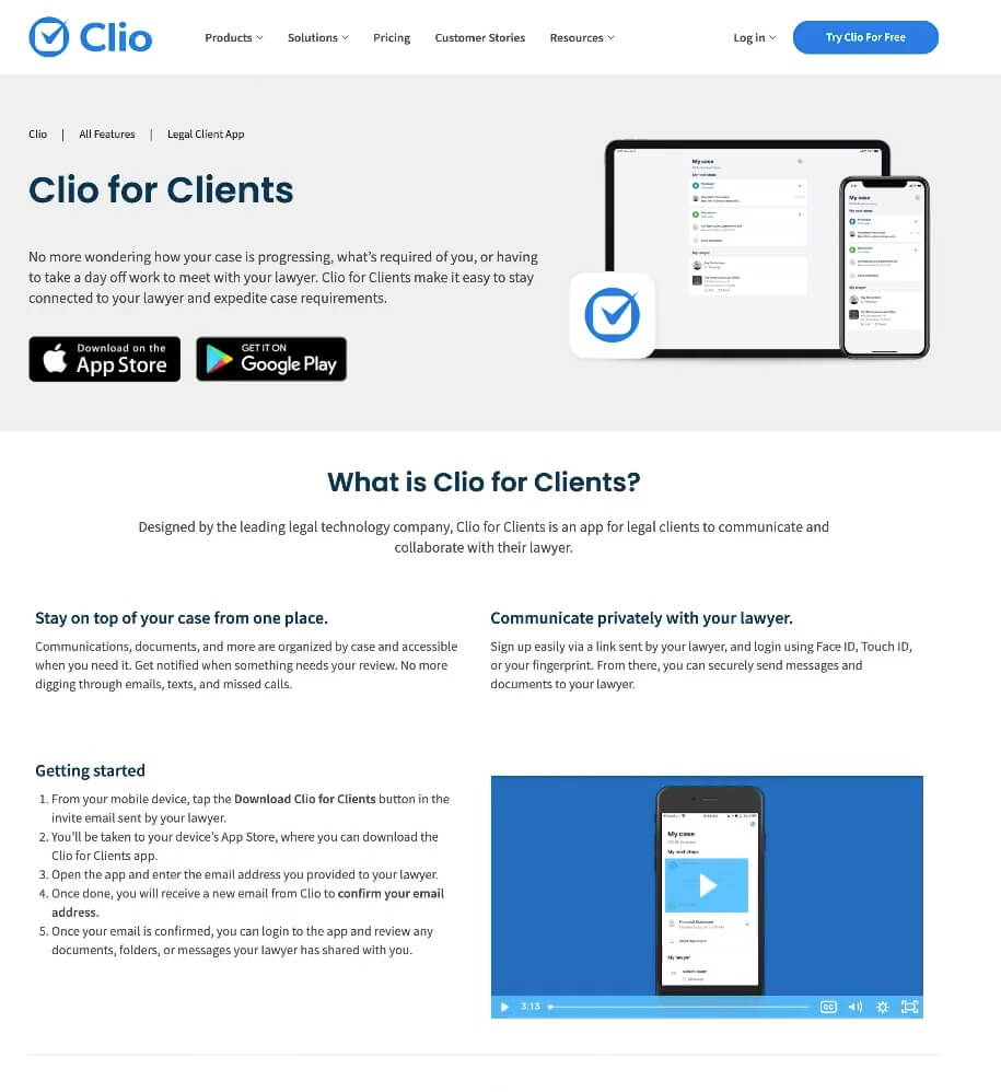 clio for clients attorney communication software